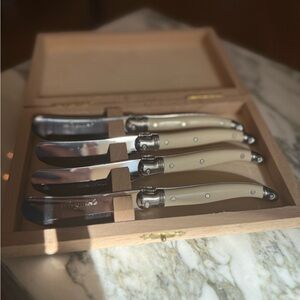 Laguiole FRENCH knife Spreaders Set of 4 – Bloomingdale’s Bone tone Handles